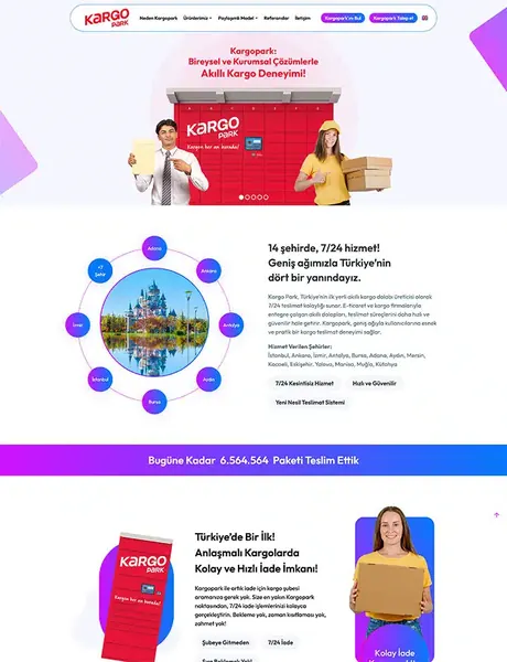 KargoPark kargo ve lojistik kurumsal web tasarım projesi