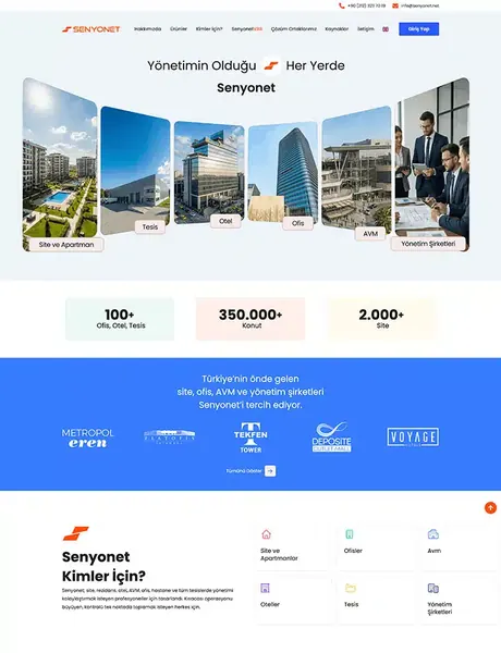 SenyoNet site yönetim yazılımı kurumsal web tasarım örneği - İzmir
